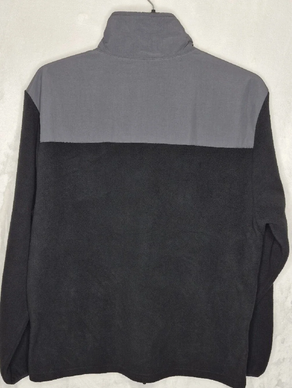 Disney Parks Disneyland Embroidered Castle Full Zip Fleece Jacket Gray Black L